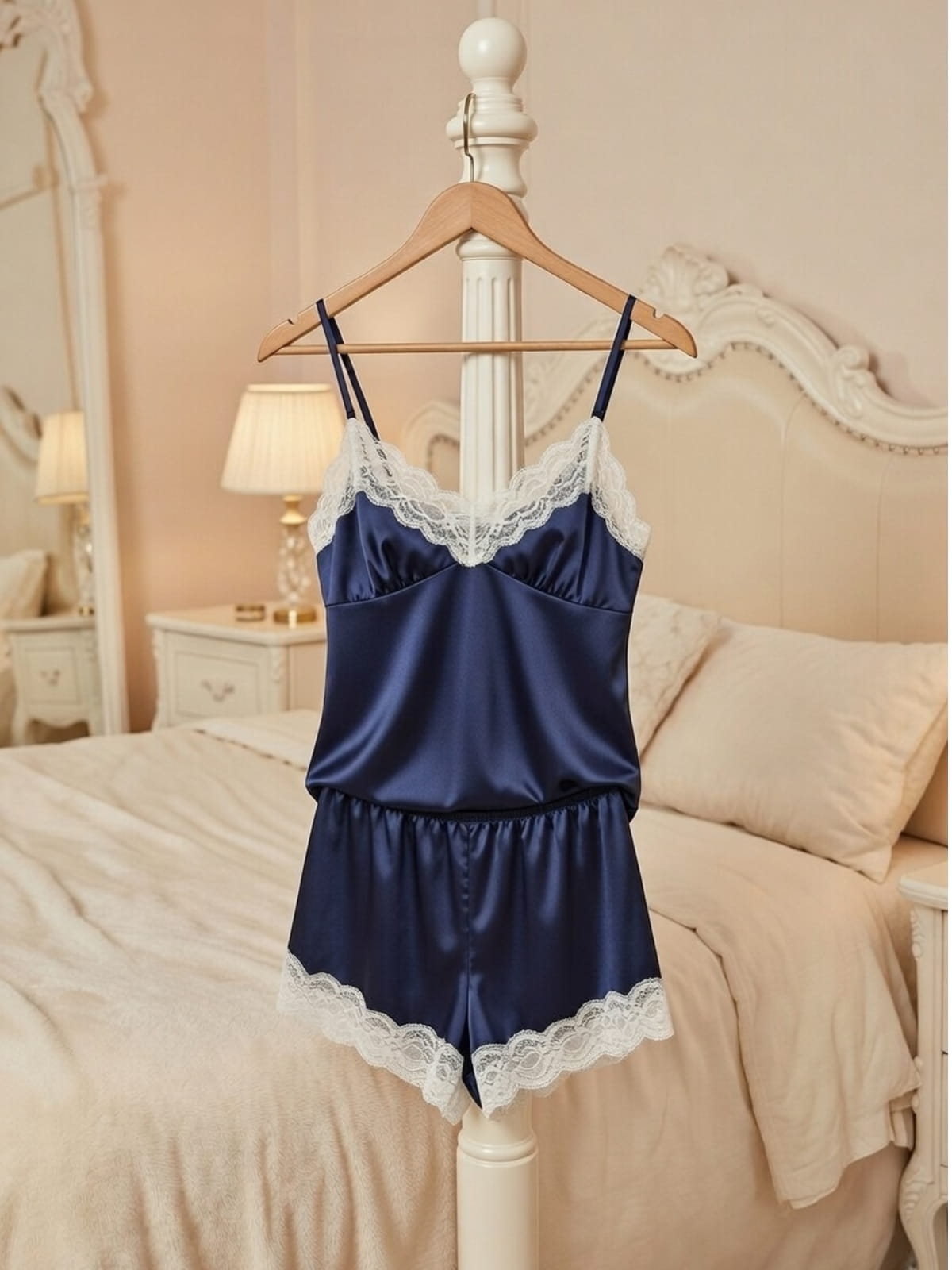 Camisola Azul Cetim
