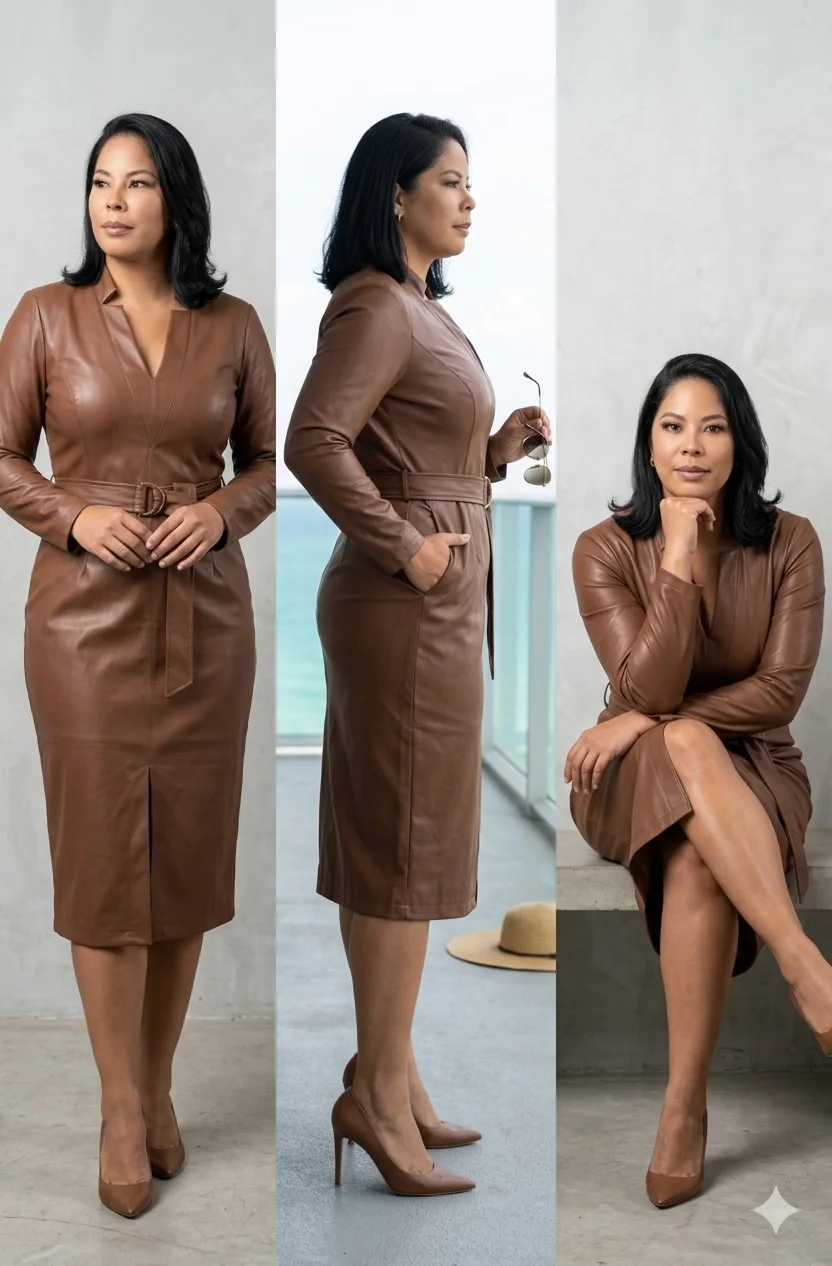 VESTIDO COURINO LONGO - MANGA LONGA 